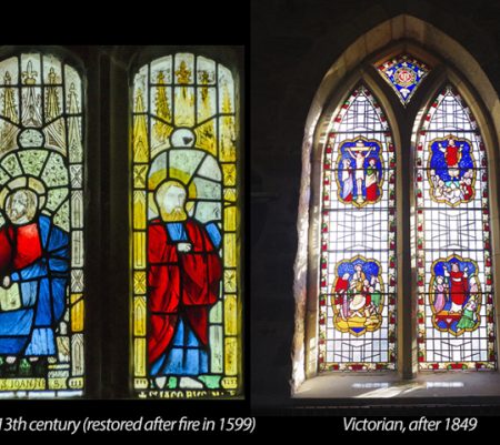 Stained glass church windows